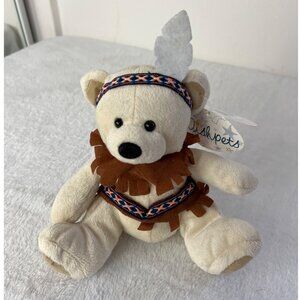Wishpets Indian Native Bear Plush Stuffed Animal 7" New with tags Wish Pets